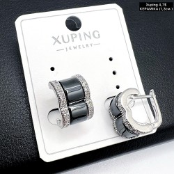 Сережки Xuping 10834 (розмір 1,3 см.) «кераміка»
